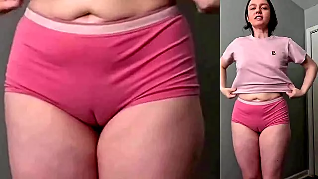Chatty Teddy Fresh Try-On Haul Full frontal camel toe hairy 2 views