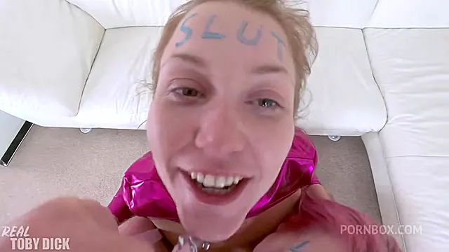 Alice doms Becky with her FIRST ANAL-she is fucked up wrecked