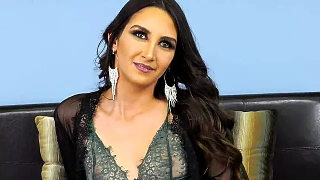 Latina with long legs shows off her body big time