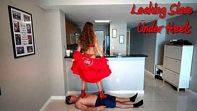 Leaking Slave Under Heels