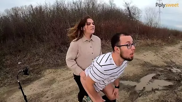 My bitch screamed loudly so she ate her cum) (pegging, femdom)