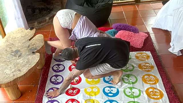 Brunette Teen Amelia Loses Twister Game and Gets Banged by Lucas - Blowjob & Sexy Stripping