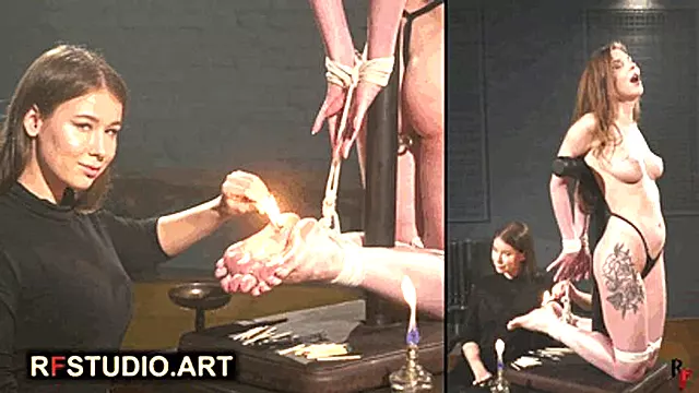 Meloxy Topless on Her Knees - Candle Play on Her Oily Soles by Patty (UHD 4K MP4)
