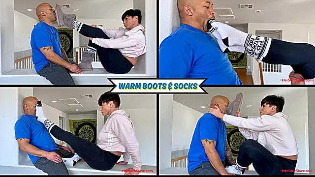 Warm Boots and Socks - Goddess Rapture Humiliates Her Foot Slut with Her I'd Fuck Me Socks and Dirty Ugg Boots - She Fills His Mouth with Everything Foot - 4K (WMV)