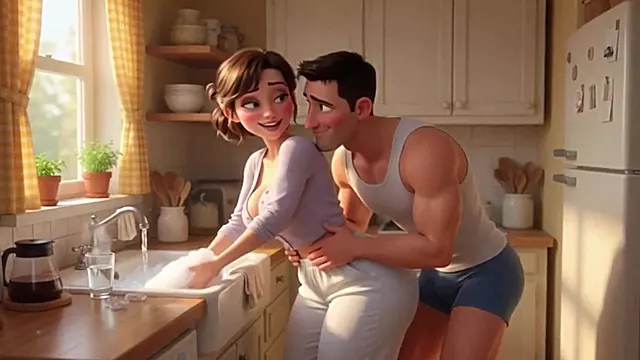 StepMom s Dirty Laundry Secret Revealed Mid Phone Call cum shot