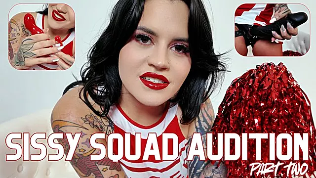 Sucking Your Way Onto The Sissy Squad: Strap On Cock Sucking Dominant Cheerleader Roleplay Femdom POV ft Miss Roper