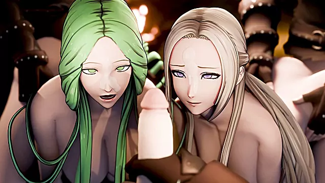 Animated Romanian 3D hentai with wild gangbang scenes and intense oral action