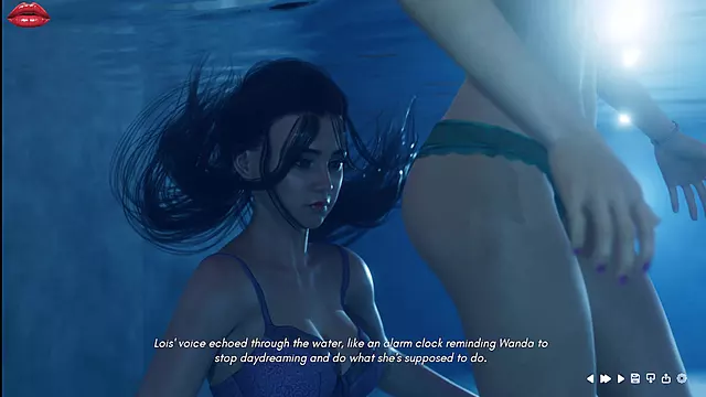 Mrs Denvers 17 Wanda and Lois Spend Quality Time Together in Swimingpool