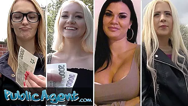 Public Agent featuring Jasmine Jae and Martin Gun's cum in mouth sex