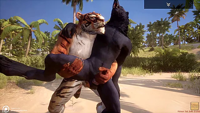 Furry hentai, knotted