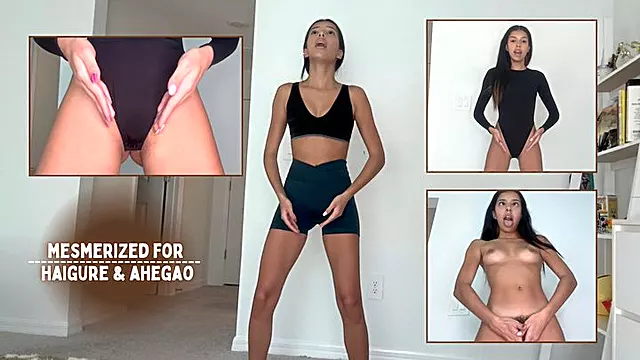 Aria Nicole Mesmerized For Haigure and Ahegao 4K - Workout Instructor Made Dumb, Leotard, Workout Clothes, Full Nude Haigure Pose and Chanting Mesmerized, Tongue Out Multi-Angle