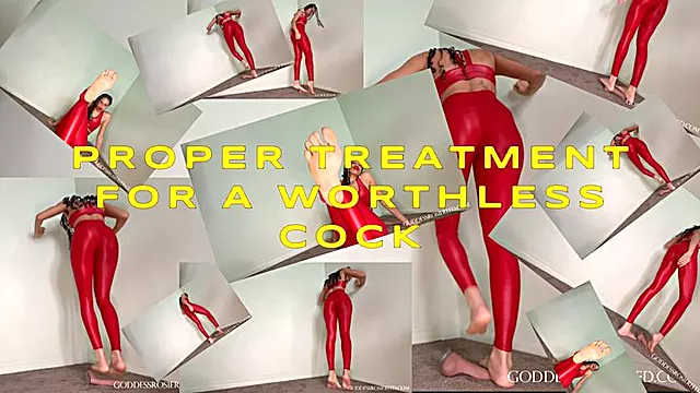 Proper Treatment For A Worthless Cock- Ebony Femdom Goddess Rosie Reed Cock Ruin Foot Domination POV- standard definition