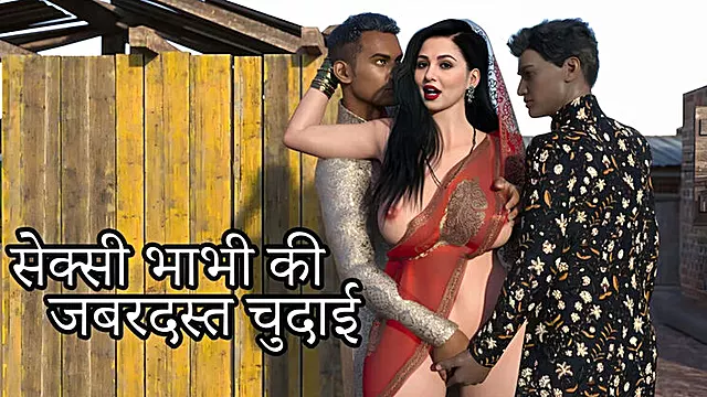 Desi Bhabhi Savita Gets Fucked Hard by 2 Men on Road - Hot Indian Sex