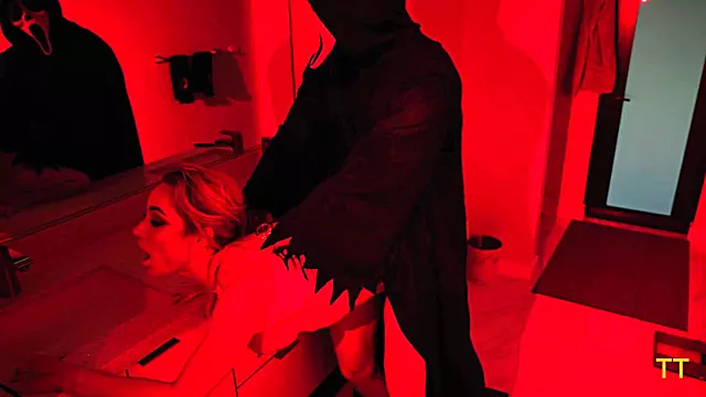 Crystal Rush & Teddy Tarantino - Big Tits Barbie on Hot Date with Ghostface