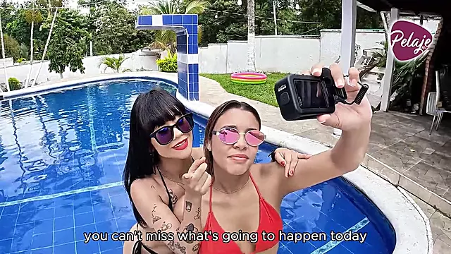 My stepsister convinces me to sunbathe naked and we end up fucking each other's pussies until we cum