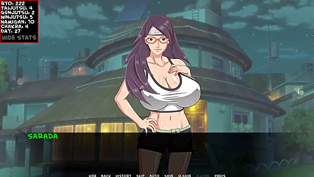 Sarada showing the ropes in part six with old friends