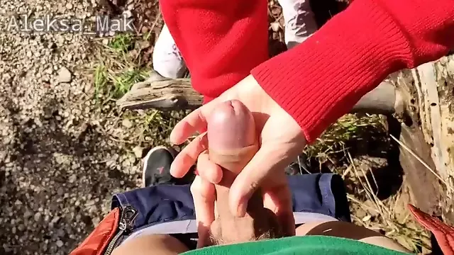 Cum Teini, Ulkona Sormitus, Punapää Outdoor, Ulkona Teini, Teini Julkinen, Punapää Masturbointi