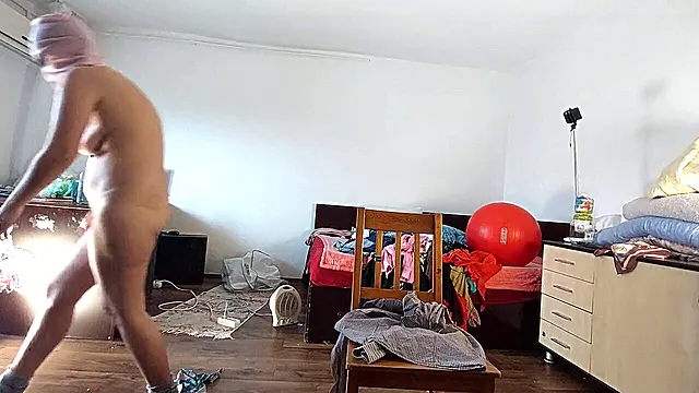 The amazing wife loves trying on clothes while dancing naked around the house