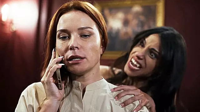 Horny Vampire Lesbian Sex - Busty Latina and Redhead in Intense Gothic Titsucking