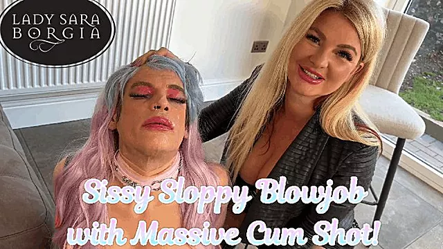 Sissy Sloppy Blowjob with Massive Cum Shot! (4K)