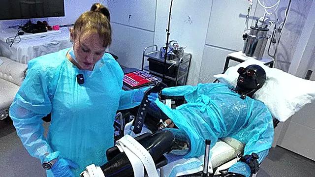 Domina Bdsm, Bondage Lateks, Doktor Z Pielęgniarką, Badanie Lekarza, Rękawice Pani Doktor