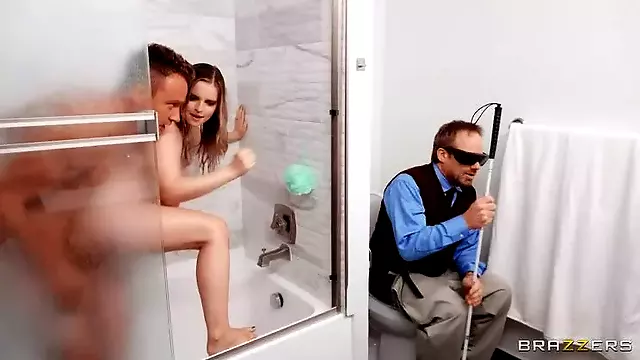 BRAZZERS Chubby Chick Fucked in front of Blind Hubby!