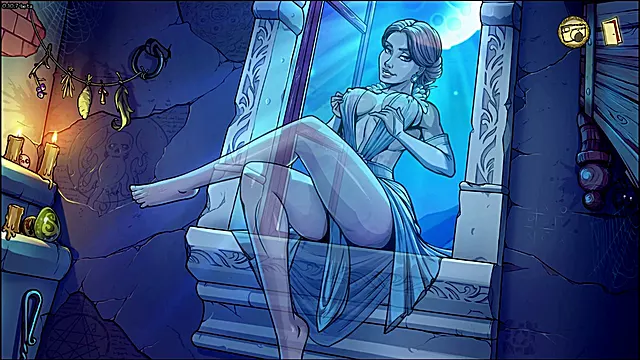 The sultry ghost of Helena Ravenclaw gives a show to the new headmaster at Hogwarts