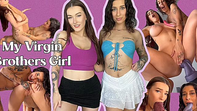 Lesbiske Brunetter, Tatovert Brunette, Sprute På Fitte, Jomfru Dildo, Fitte Slikking, Nakne Damer