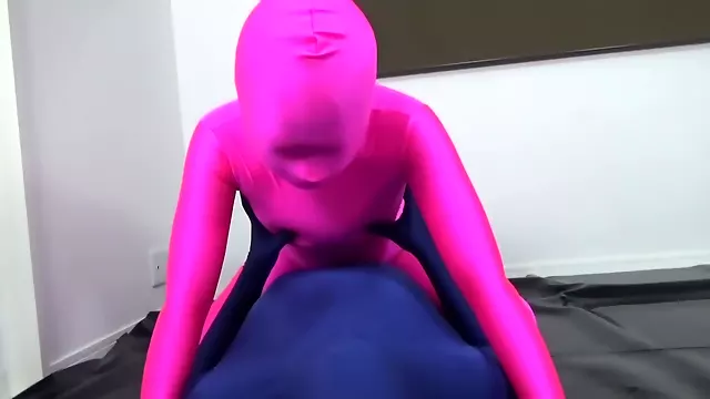 Miraidouga - The Zentai Girl Who Goes Crazy With A Hard