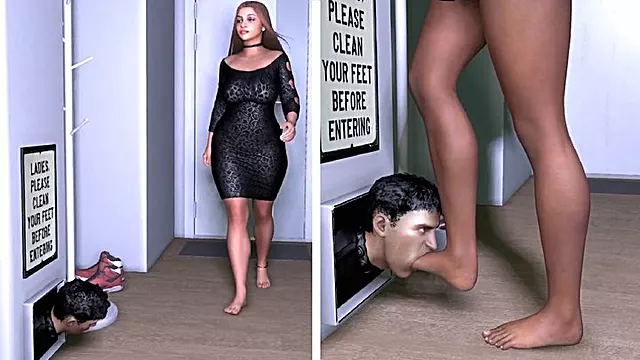 The Female Foot Cleaner - Foot Gagging