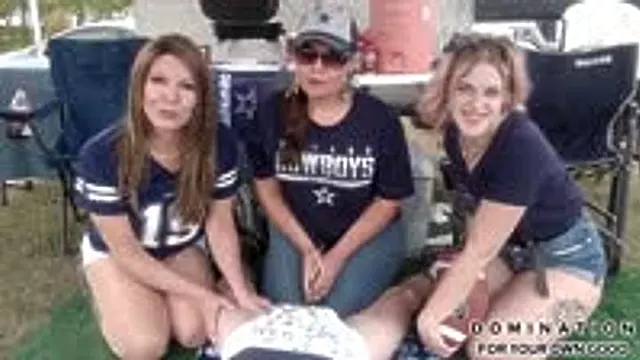 Tailgate Party Diapering! Diapered on game day by Stepmommy Katherine as Stepsister Shelley & her friend Claire watches on and helps! -- HD MP4