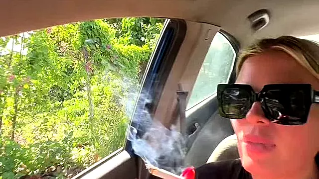 Anna Smokes Hot and Litters Out the Car Window in Broad Daylight