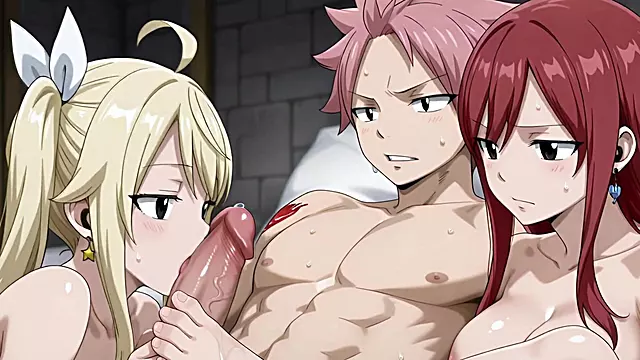 Lucy,erza,and Natsu (ffm) Ft