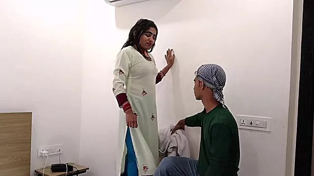 Indian wench asking her husband for a simple favor
