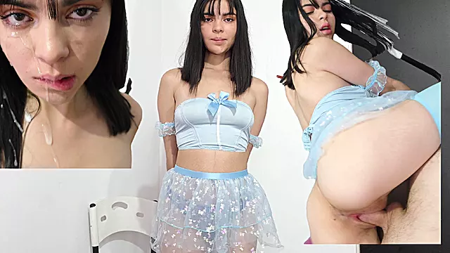 Laura Dresses up as a Sexy Princess so That Her Boss Is Happy She Pleases Him, Slaps! Semen on the Face Exclusive Video