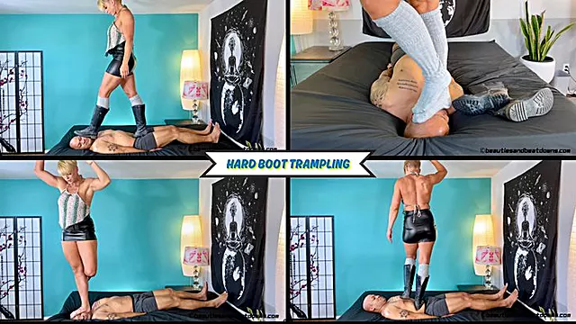 Rapture's Hard Boot Trampling - Goddess Rapture Gives a Painful Foot Domination, Trampling, and Face Standing Session - She Starts with Her Hard Soled Ugg Boots, Then Socks, Then Bare Feet - UltraHD (MP4)