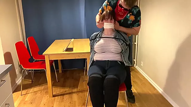 Chubby Reporter Bound Gagged