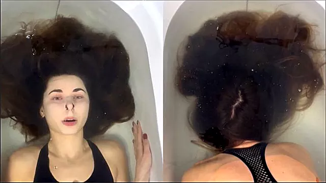 Holding breath in the bathroom for 30-40 seconds (custom video)