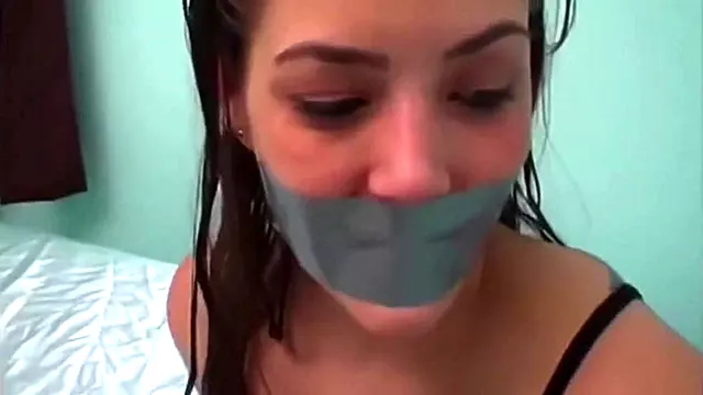 Girl Tape Bound And Tape/otm Gagged