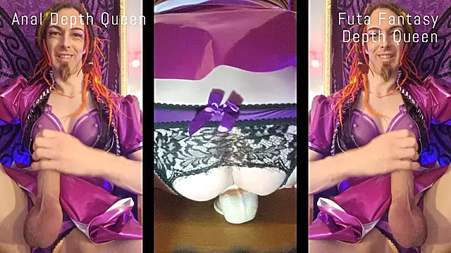 Purple Pvc Long Anal Dildo and Wank Fest