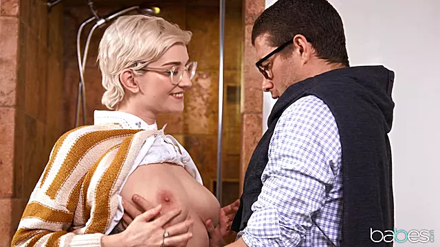 Skye Blue's Nerdy Charm Explodes in Wild Bathroom Heat