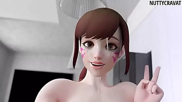 Mercy Deepthroats After D.Va for Intense Hentai Action