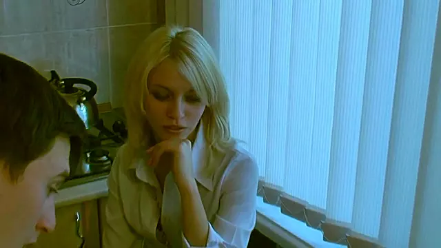 That horny blondie doesn't like the taste of her boyfriend's jizz