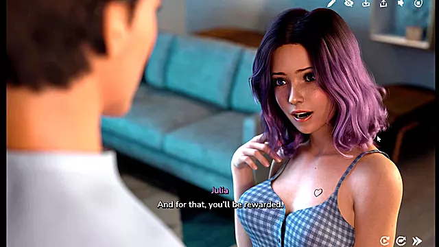 3D Julia MILF Shocks with Quick, Intense Blowjob Explosion