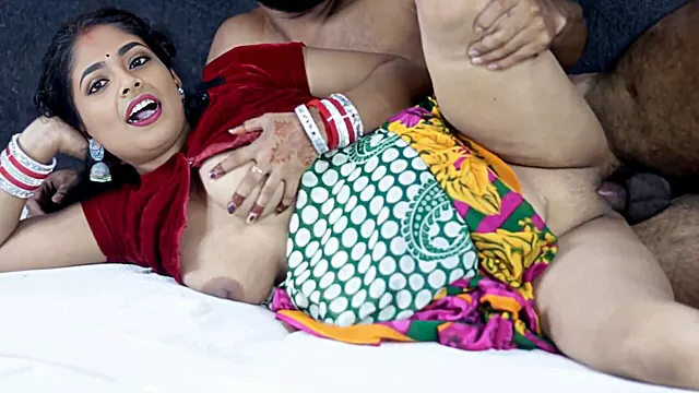 Desi Newly Married Husband Wife Hardcore Fuck in Sexy Saree Part 2
