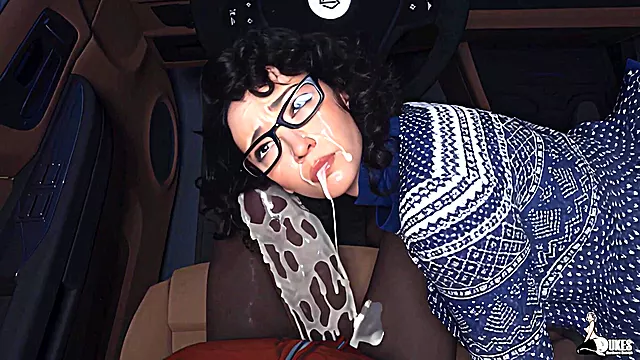 College Guy Fucks His Futa Professor in His Car.