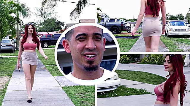 Freckled Redhead PAWG Skyla Novea Helps Neighbor