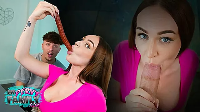Big Tit Stepsister Emily Norman Deep Throat Gagging Blowjob POV