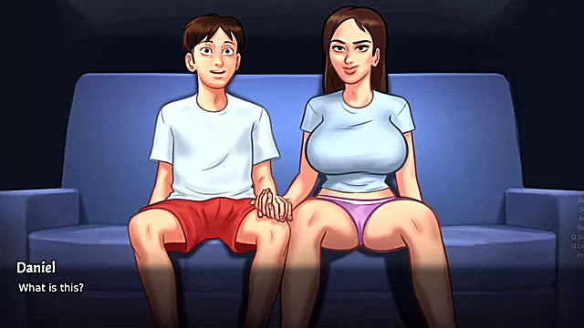 My hot stepsis with watching movie and creampied | Sommertime saga Gameplay