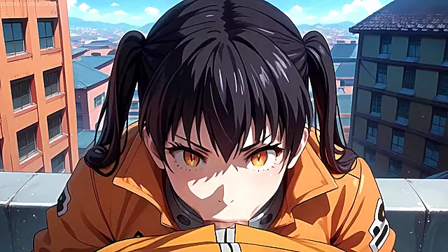 Tamaki anal sex on the roof after hard work